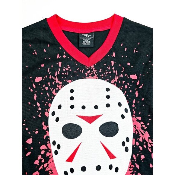 Friday The 13th Size XS Mens Long Sleeve Black Hockey Jersey Jason Voorhees - Picture 6 of 9